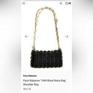 Vintage Black and Gold Chain Bag